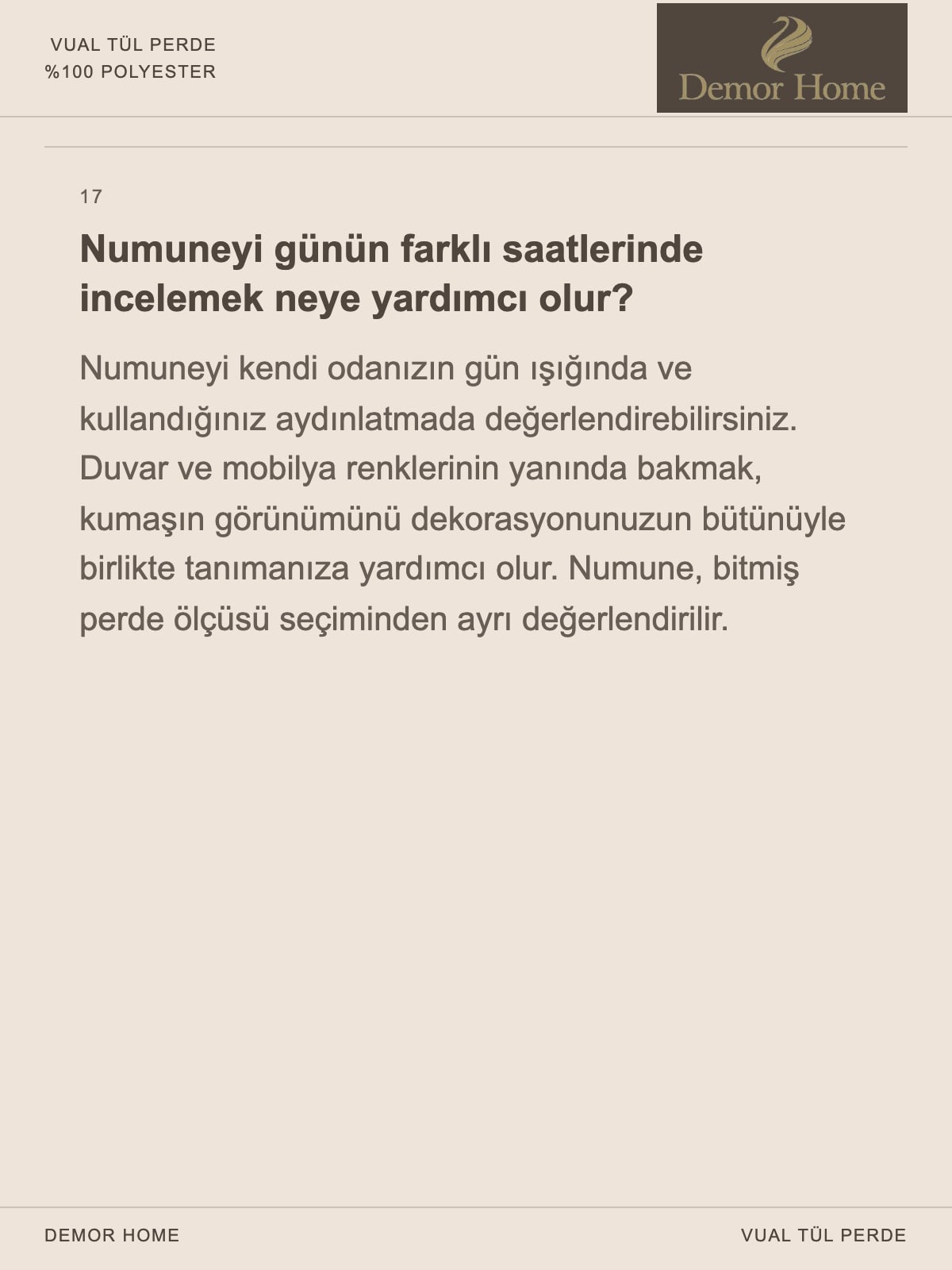 DEMOR HOME vual tül perde: Ürün hakkında 18 soru