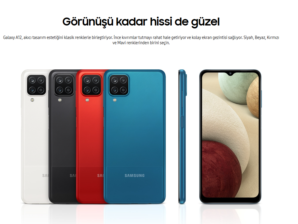 Yenilenmiş Samsung Galaxy A12 Tasarım