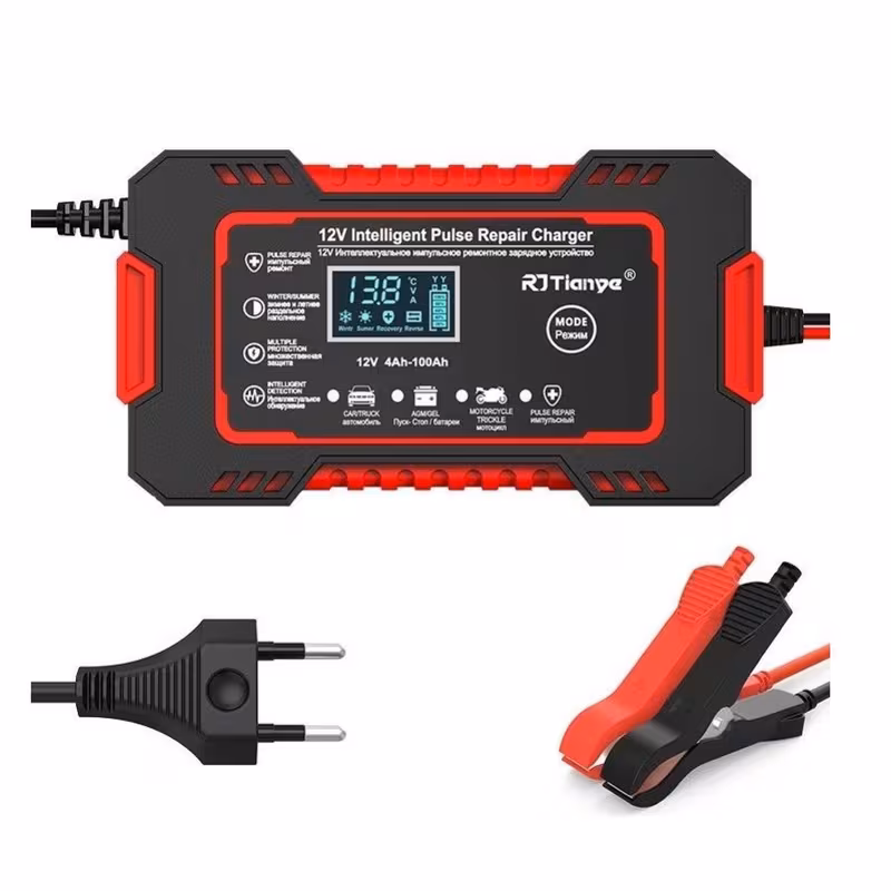 12v 6a akıllı akü şarj cihazı & bakım ünitesi - lcd ekranlı, darbe onarımı, çoklu koruma, 110-240v ac, arabalar, kamyonlar, motosikletler, deniz araçları ve kurşun asit aküler (agm/gel/ ) için, verimli şarj cihazı, güvenilir akü şarj ünitesi Ürün detayları 2