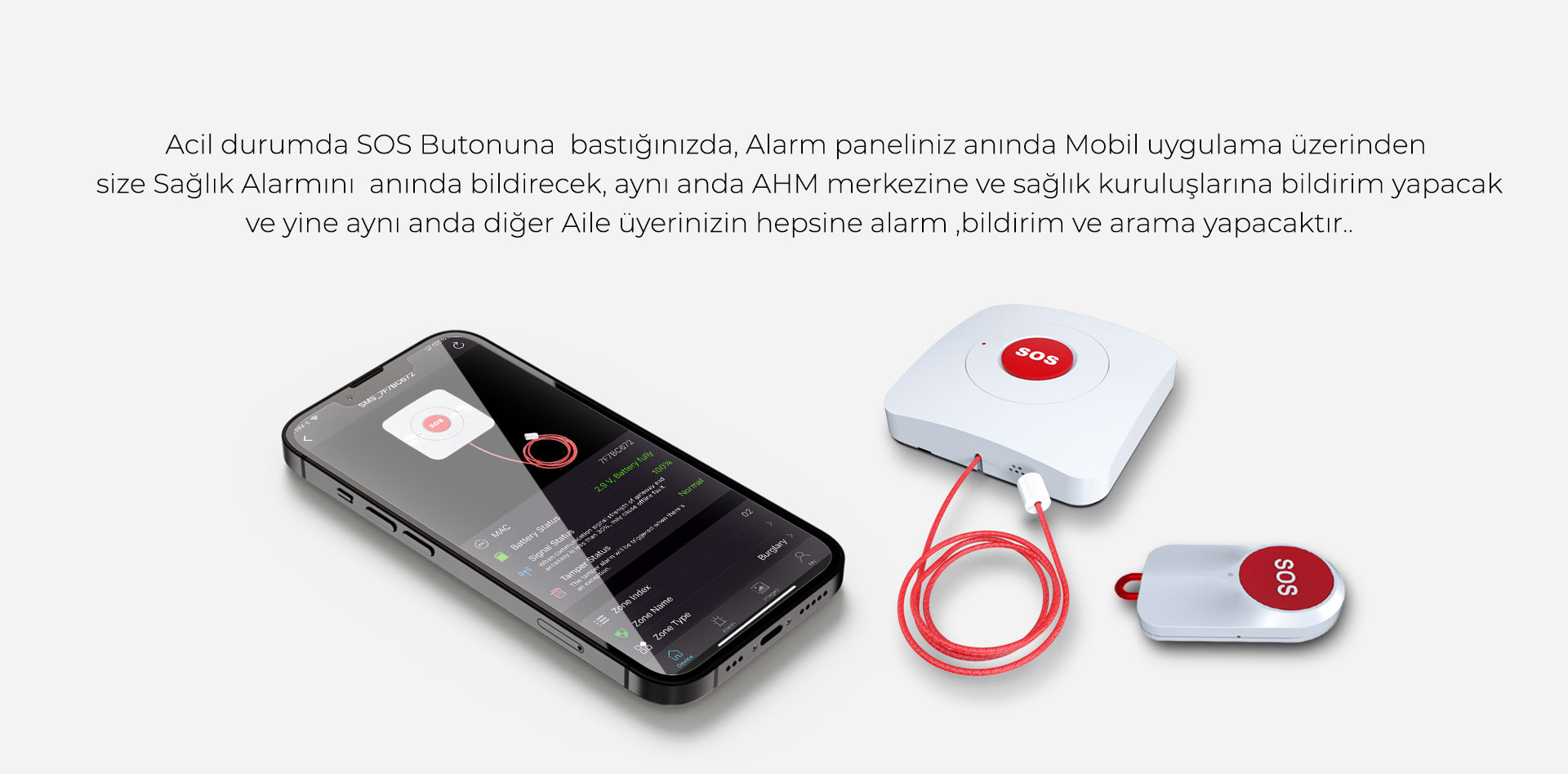 Opax Kablosuz Panik Butonu Mobil Uygulama Entegrasyonu