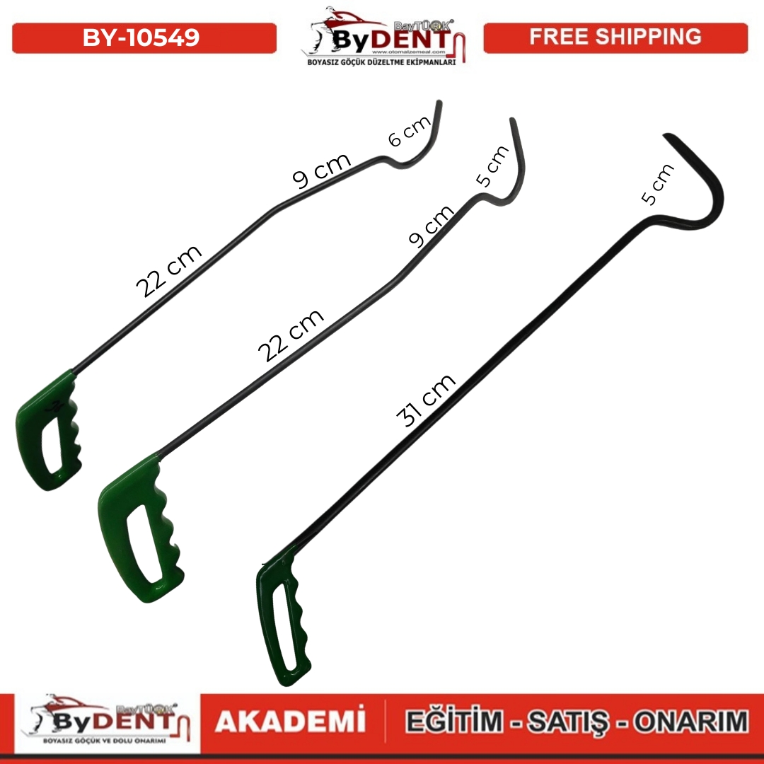 pdr, tools, göçük, düzeltme, kuşak arası, boyasız göçük, boyasız göçük düzeltme, pdr tools, otomalzemeal, bydent, göçük düzeltme ekipmanı,