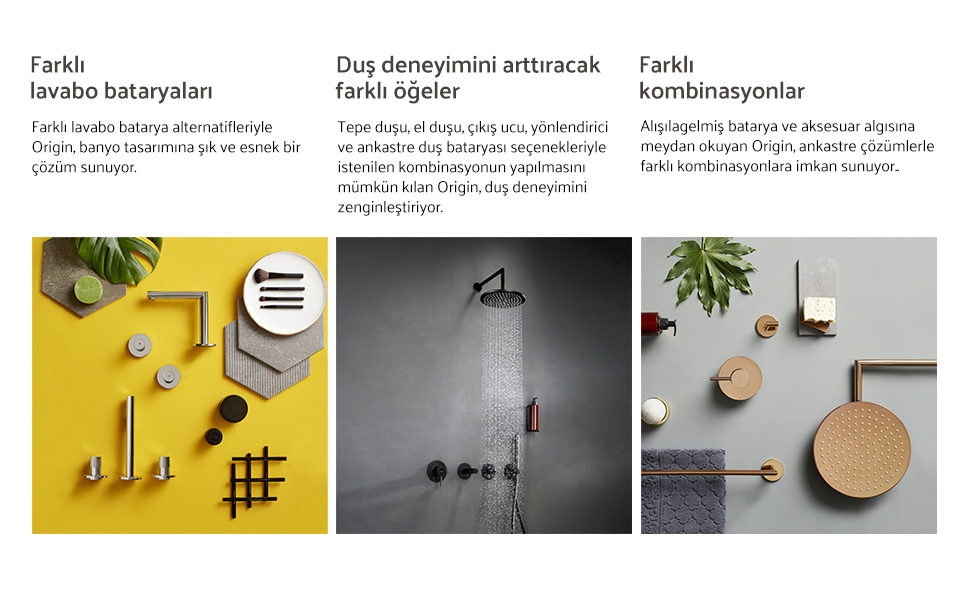 origin; zarafet; banyo; artema; lavabo; klozet; musluk; armatür; taharet; duş başlığı; vitra 