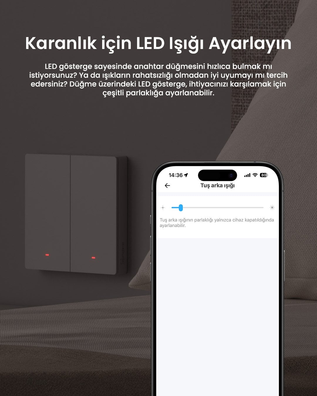 SONOFF M5 Matter Koyu Gri Akıllı Duvar Anahtarı