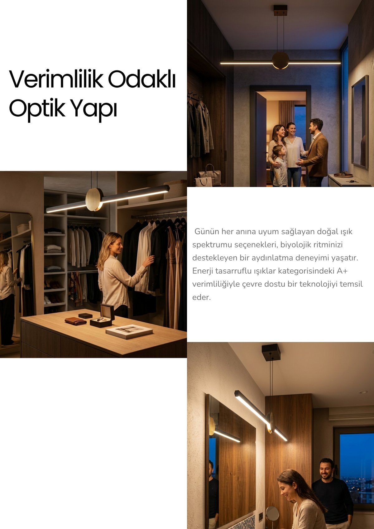 Unos Modern Minimalist Lineer Sarkıt Avize - Gold
