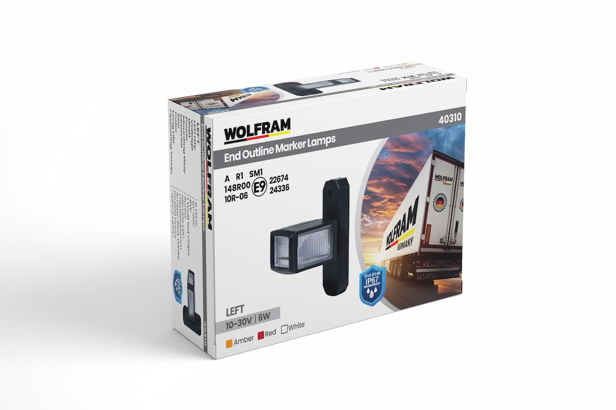 Dorse Boynuz Lamba Kısa Düz Tip Sol E Belgeli Led Dorse İz Lambası