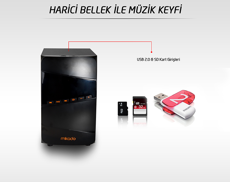 Mikado MD-671BT Bağlantı Girişleri