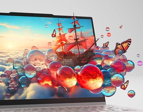 İçeride ve dışarıda verimli olan Lenovo ThinkBook 14 2'si 1 arada Gen 5 dizüstü bilgisayar, her modda şıklık yayar.
