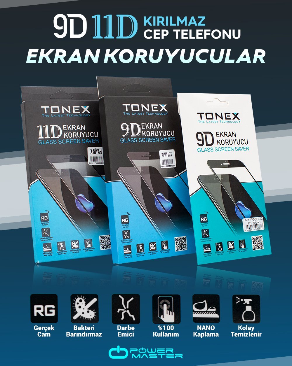 Powermaster Kırılmaz Ekran Koruyucu Ip 12 Mini