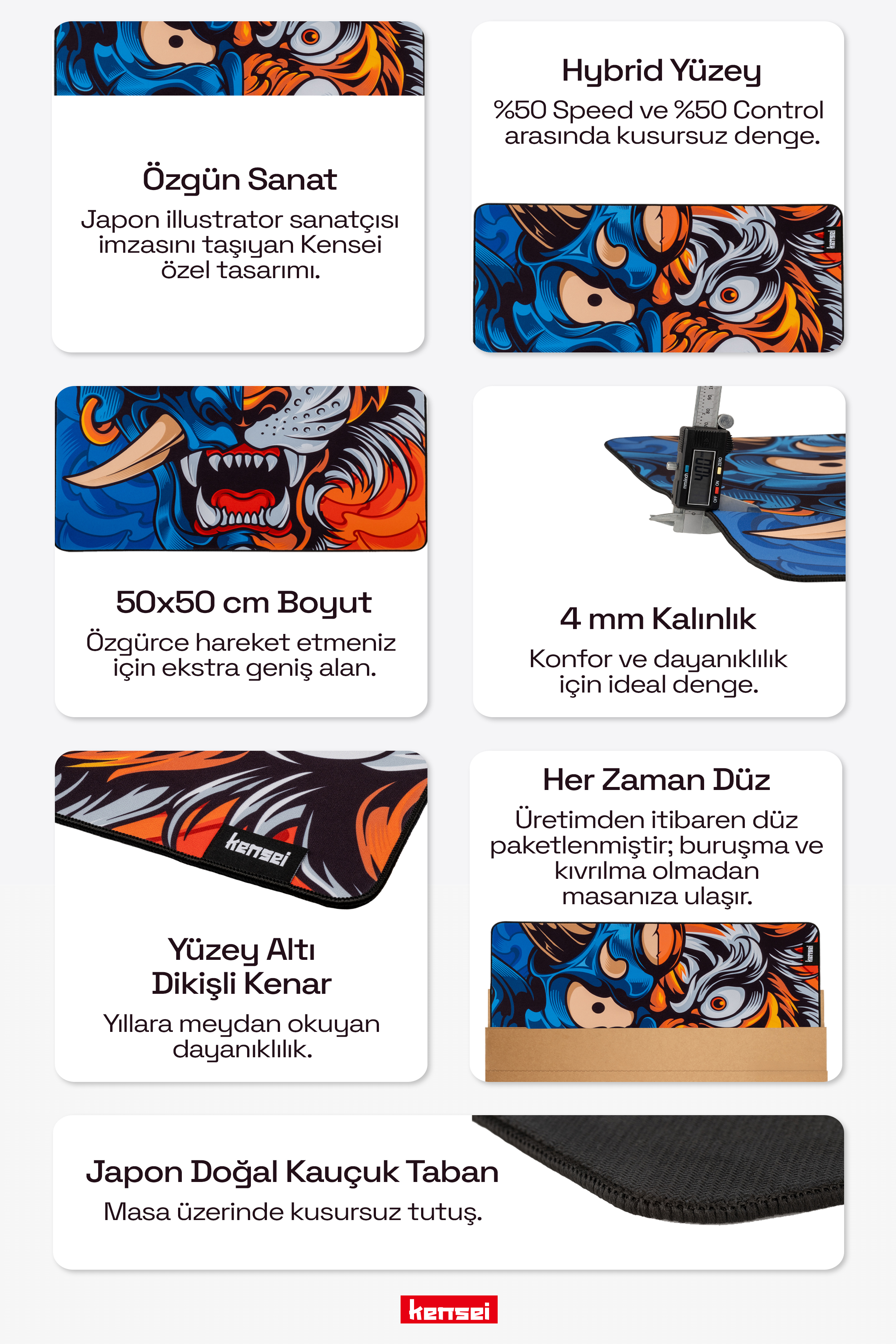 Kensei Half Oni Tiger Mousepad