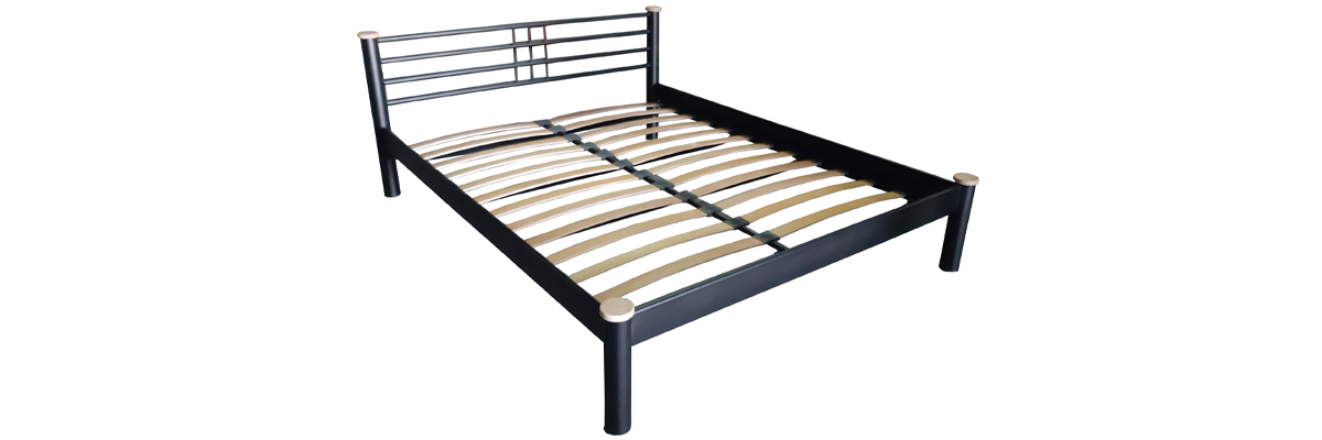 Kappis-S Çift Kişilik Ferforje Metal Karyola-Siyah