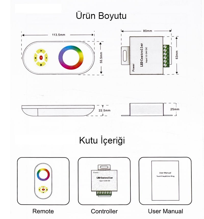 owermaster Dokunmatik Led RGB Devresi