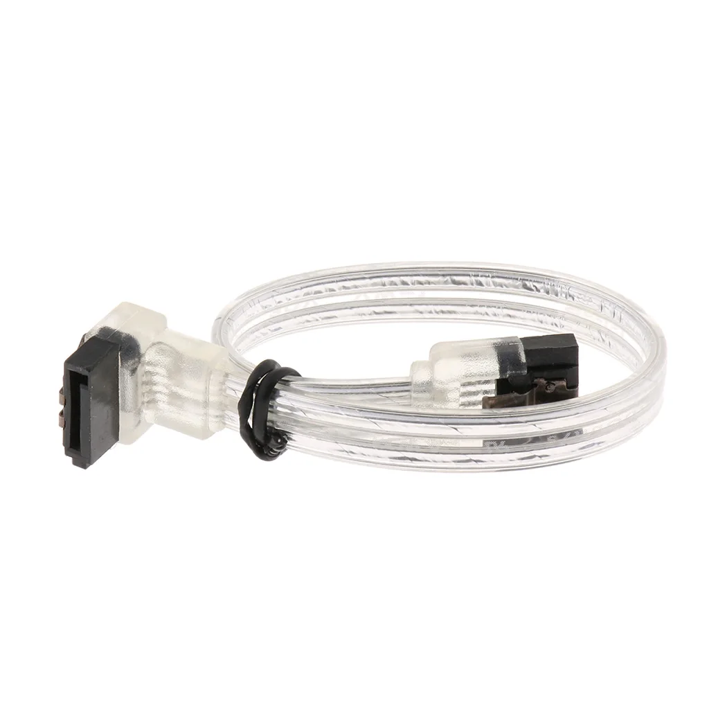 Slim SATA 3 III SATAiii 6Gbps HDD Hard Drive Data Cable Transparent Cord Lead 6 Inches