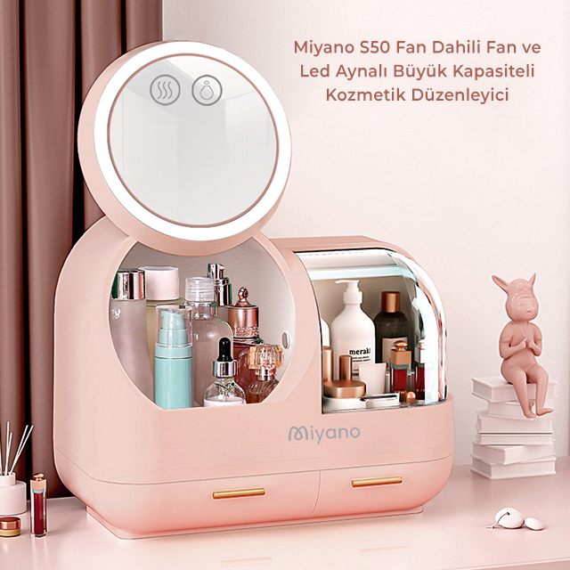 Miyano S50 FAN Makyaj Organizer Seti (Pembe)