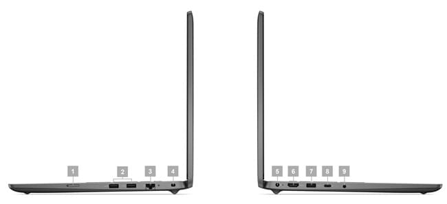 Dell Latitude 3550 bağlantı noktaları