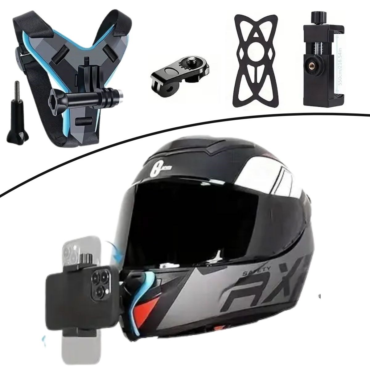 ANKAVERSE Kask Telefon Tutucu