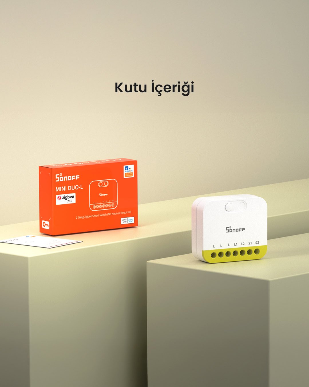 SONOFF Mini-ZB2GS-L Duo Nötrsüz ZigBee 2 Kanallı Akıllı Röle 