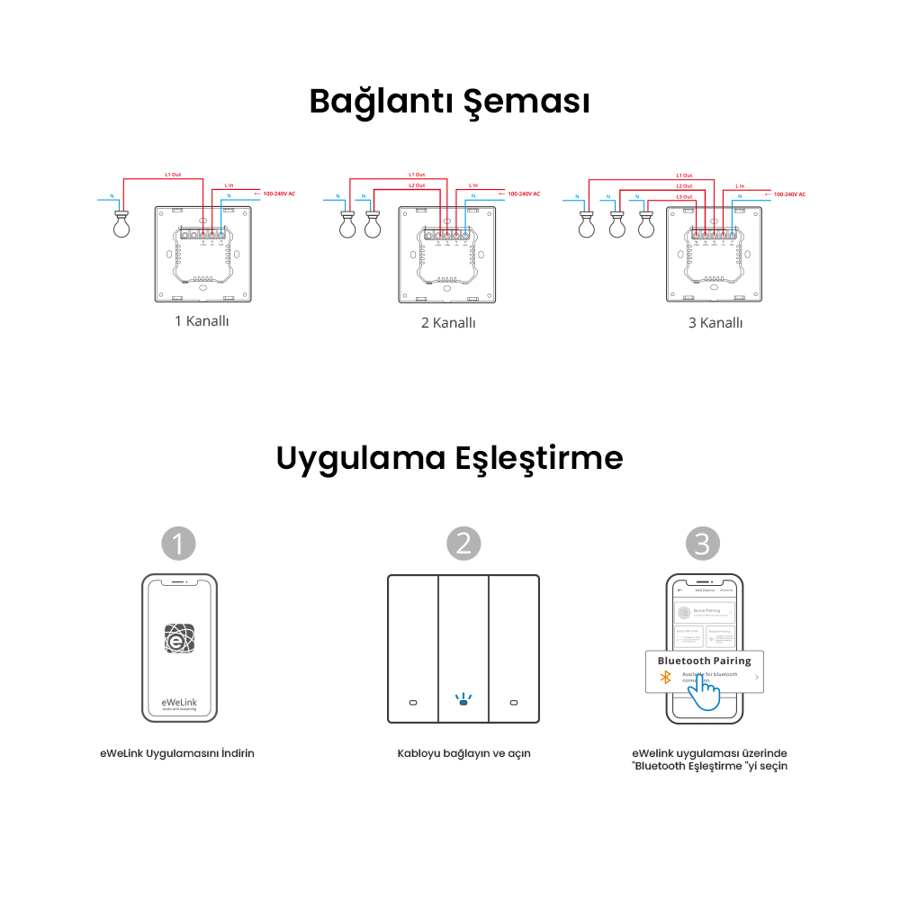 M5-1C-86 Akıllı Duvar Anahtarı