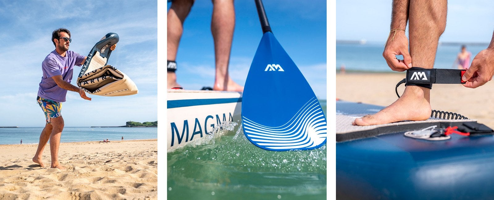 Aqua Marina Magma kolay taşıma güçlü kürek performansı ve leash güvenliği