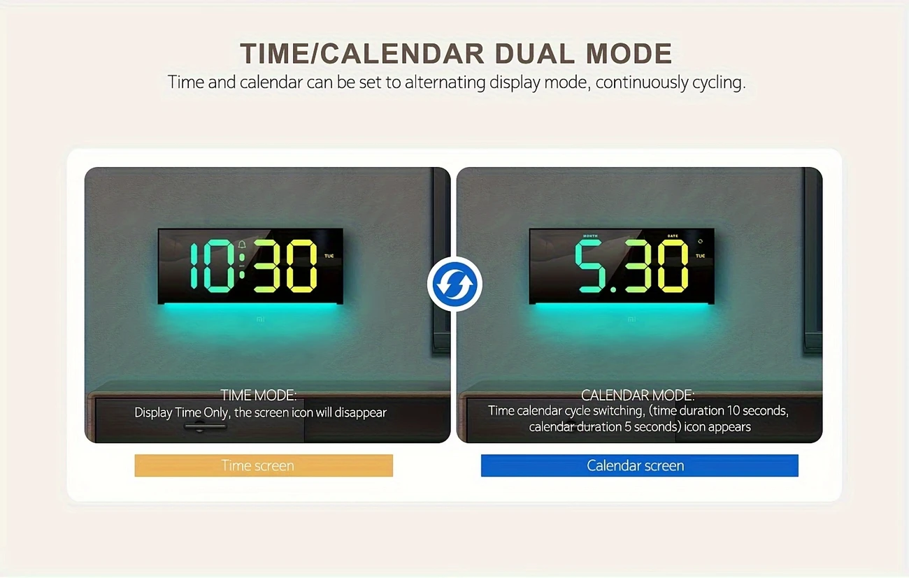 1pc smouing 12 dijital , büyük ile 13 rgb değişimi, led alarm ile uzaktan kumanda, gece lambası, odası odası , - , dikdörtgen, usb güçlü, 36v altı , müzik ses fonksiyonu, ev dekoru ayrıntılar 3