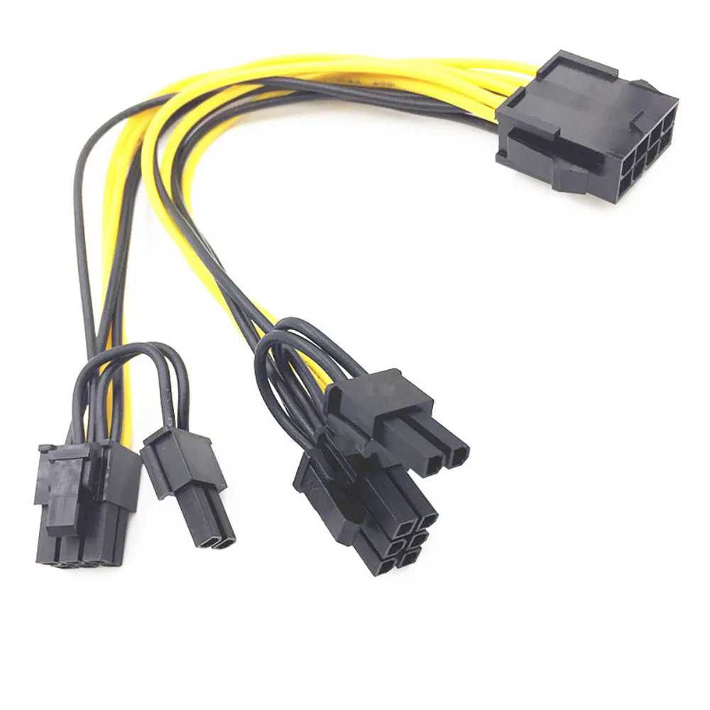 KPC1341 Power Extension Cable 20cm 8 Pin Male to Dual 8Pin(6+2) Male PCI-E for Graphics Card BTC Miner (2)