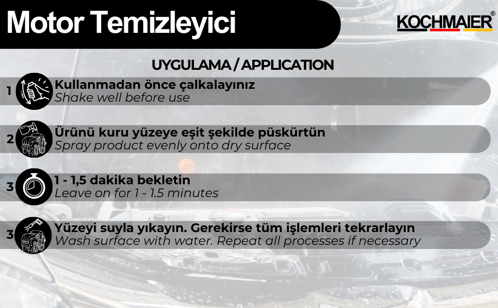 Kochmaier Motor Temzileyici uygulma