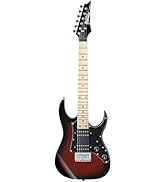 Birden çok açıdan gösterilen güneş patlaması kaplamalı elektro gitar, tek kesitli tasarım ve çift manyetikler içeren.