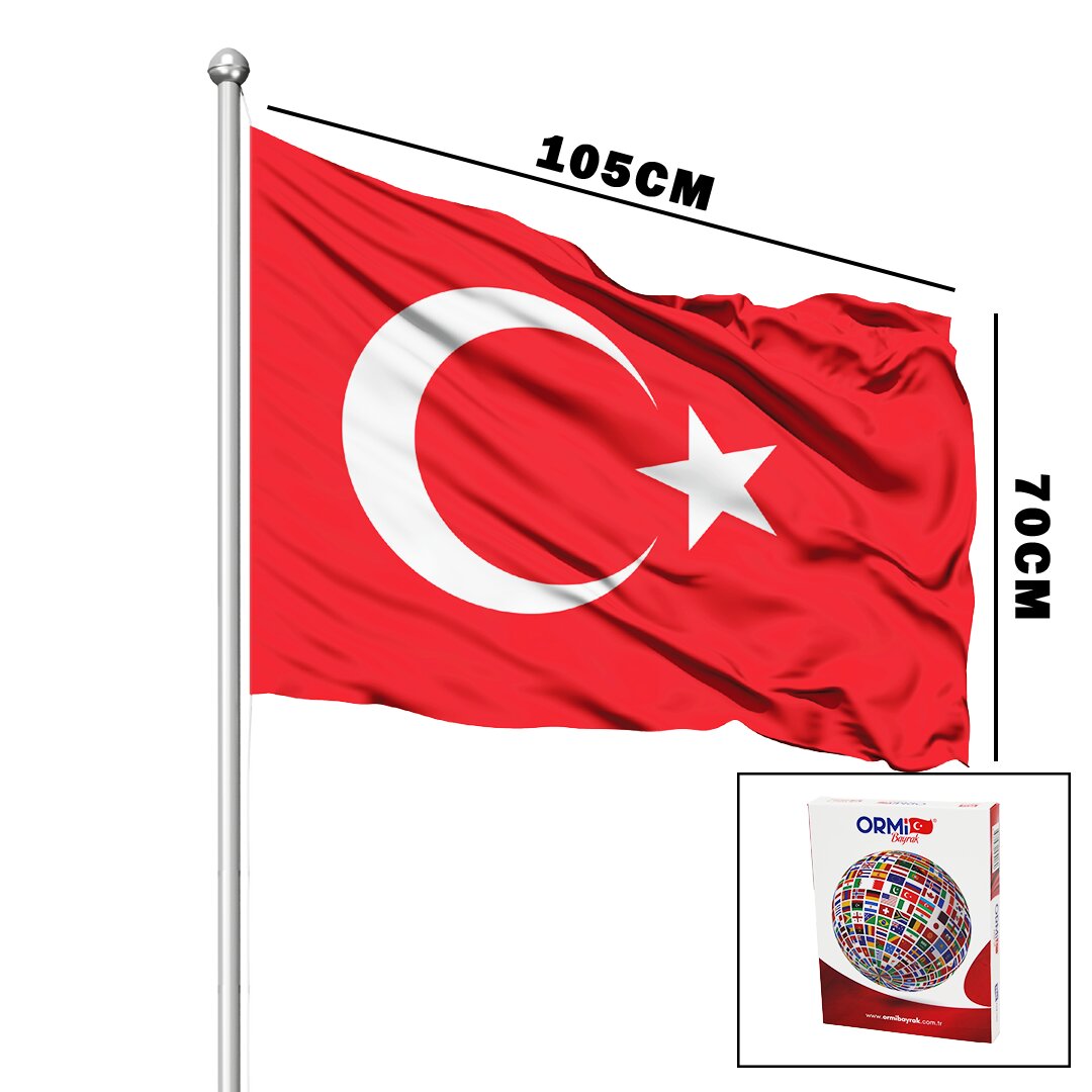 ANKAVERSE® Türk Bayrağı Alpaka Kumaş 70x105cm