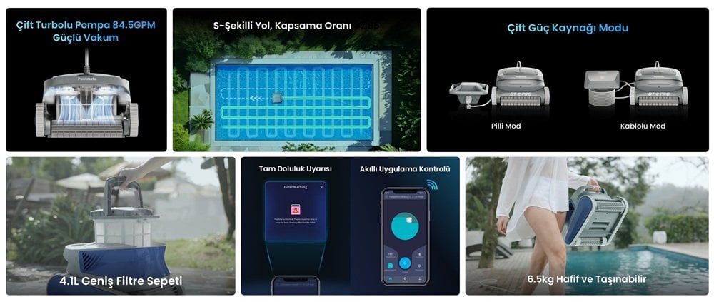 Chasing DTC Pro bataryalı kablosuz kullanım hibrit temizlik