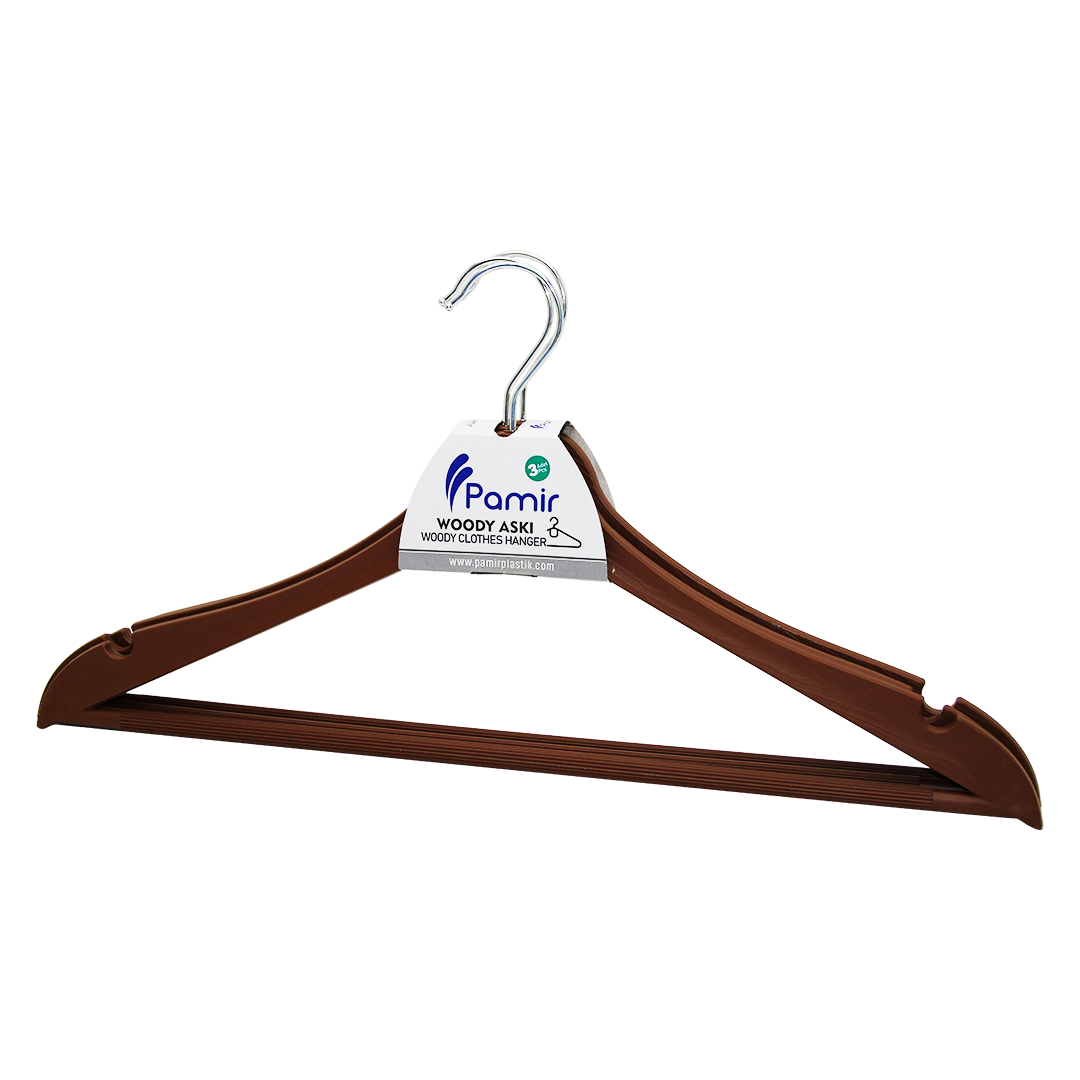 3 parça plastik wody metal başlı askı