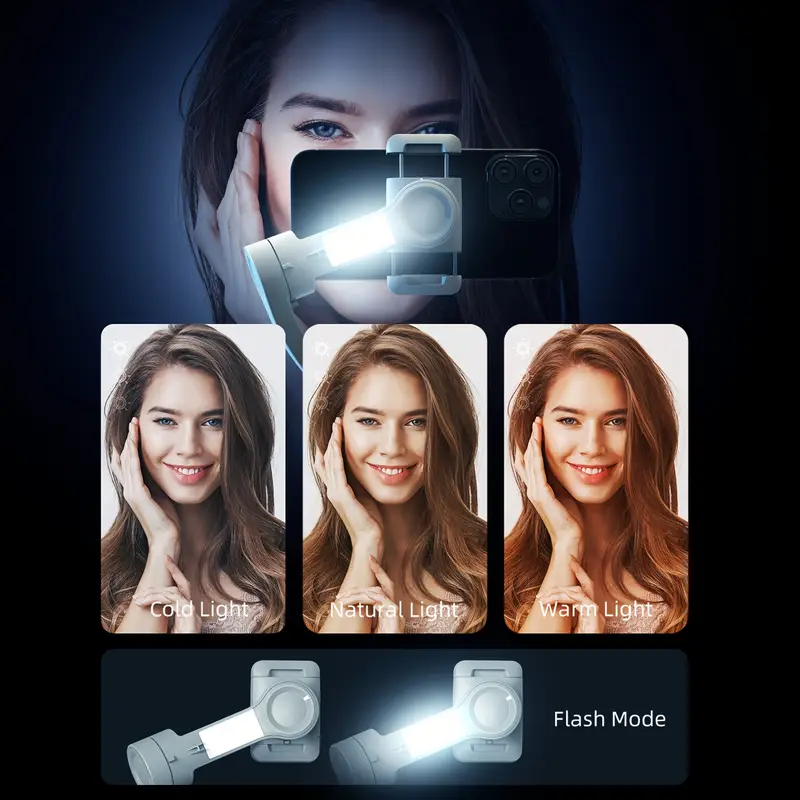 ai yüz gimbal 360° dönen sabitleyici - katlanabilir, taşınabilir, 3 eksenli sabit, sallanmayı azaltır, doldurucu işık i̇çerir, + sarı 9 hız ayarı 6