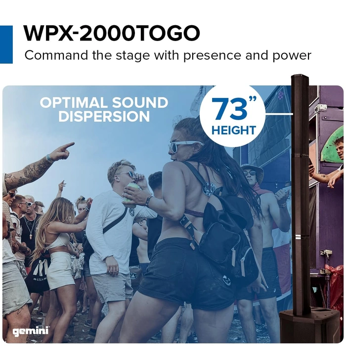 Gemini WPX-2000TOGO Modüler Taşınabilir PA Hoparlör 1