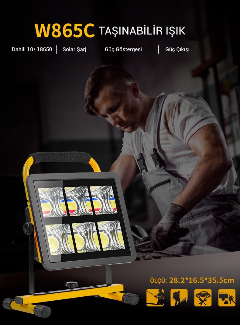 Powermaster MX-W865C Çok Fonksiyonlu Projektör Lambası İçerik