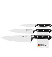 ZWILLING Professional S bıçak seti, 3 parça, paslanmaz özel çelik, siyah, Almanya'da üretilmiştir