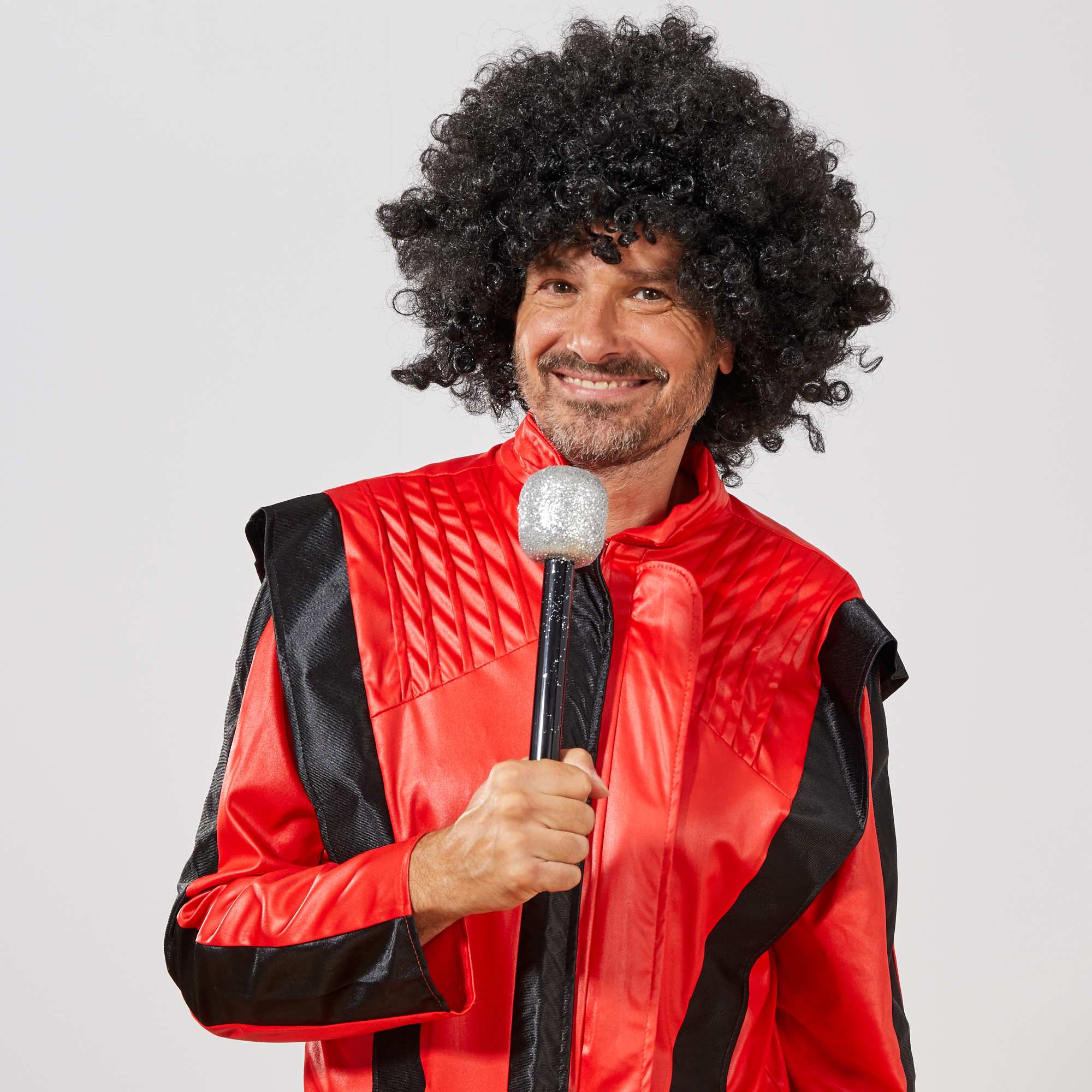 ANKAVERSE® Siyah Renk Kıvırcık Afro Bonus Peruk arkadan görünüm