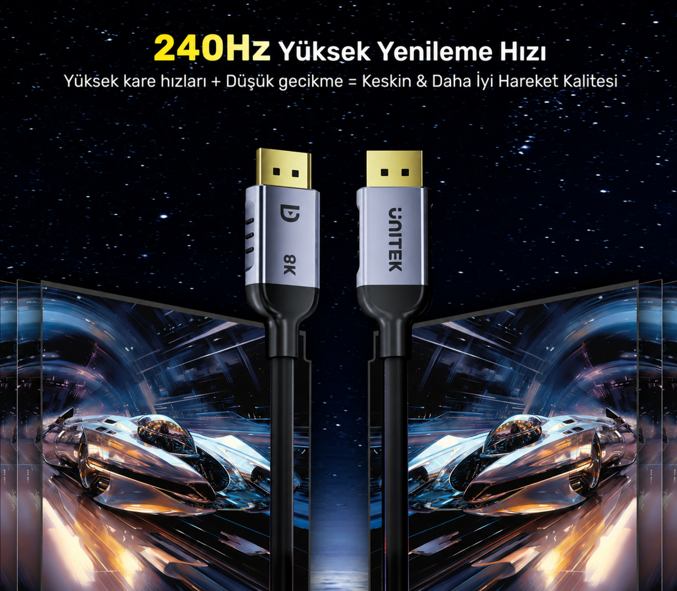 Unitek 8K DisplayPort 1.4 1 Metre