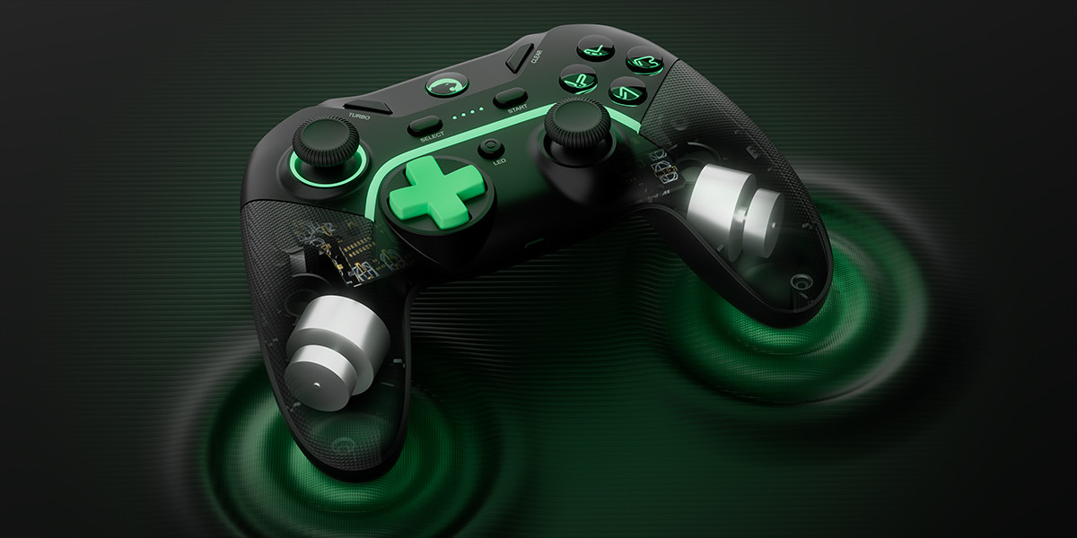 GamePower Vitrus Hall Effect Joystickli Kablosuz Siyah Gamepad (2.4G/Bluetooth) (PC Uyumlu)