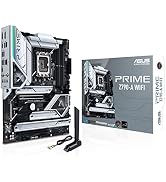 Metin "ASUS PRIME B760M-A WIFI" şeklindedir. Farklı açılara, bağlantılara ve WiFi anten aksesuarlarına sahip ASUS ana kartın birden fazla ürün çekimi.
