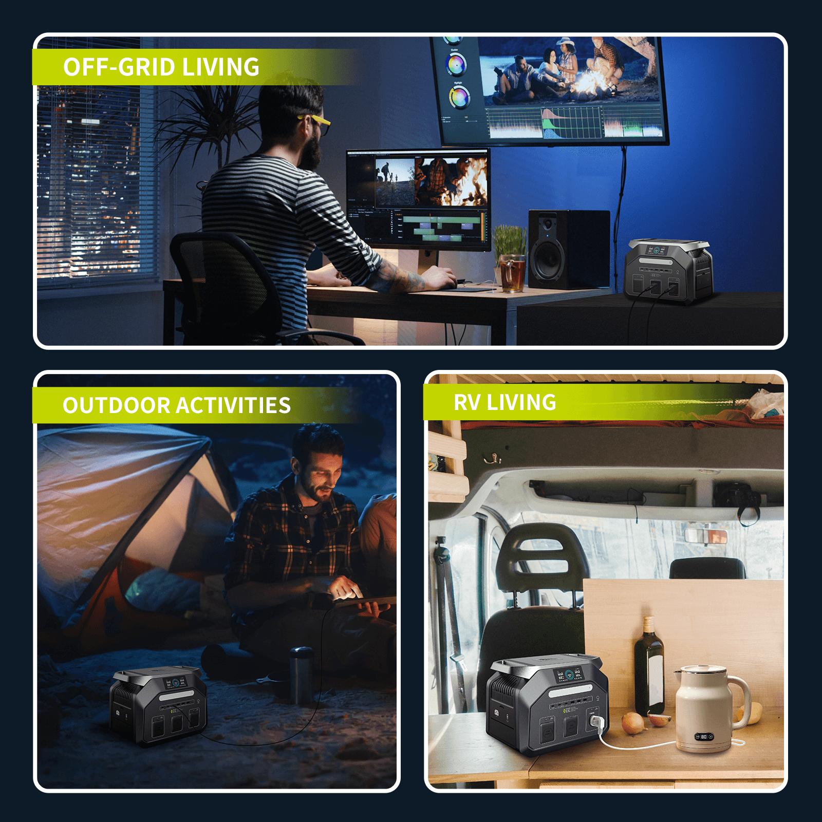 ieetek p1800 taşınabilir elektrik santrali güneş jeneratörü kullanım senaryoları