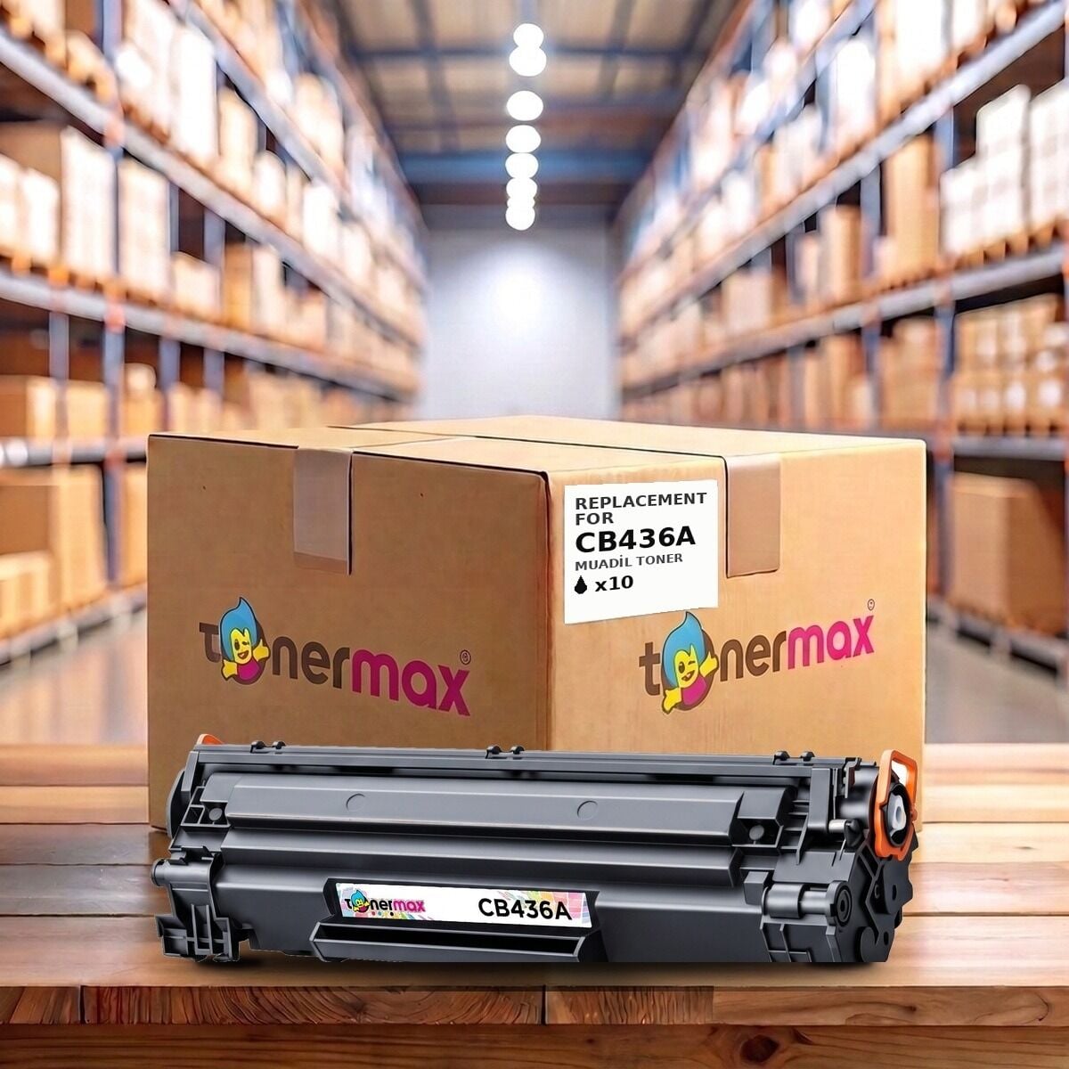 tonermax® cb436a muadil toner — 10'lu paket