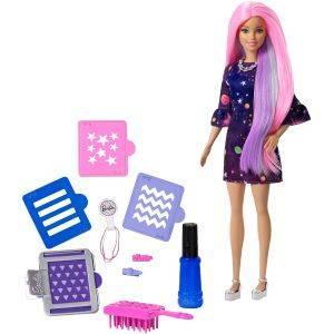 ​Renk değiştirebilen saçlı Barbie bebek ve şablonlar