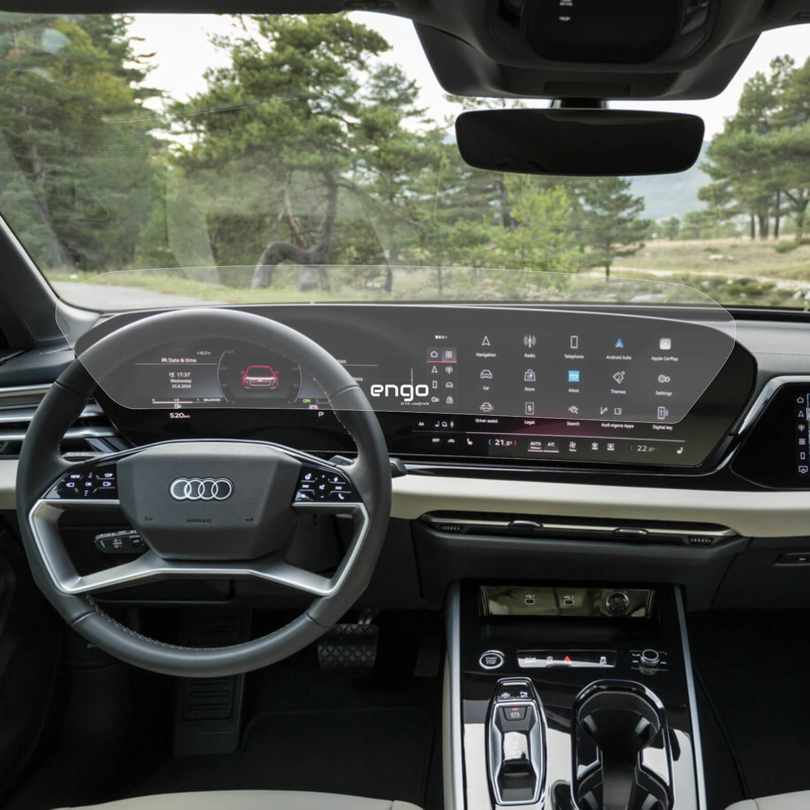 Audi A5 Ekran Koruyucu Multimedya ve Dijital Gösterge Mat Nano B10