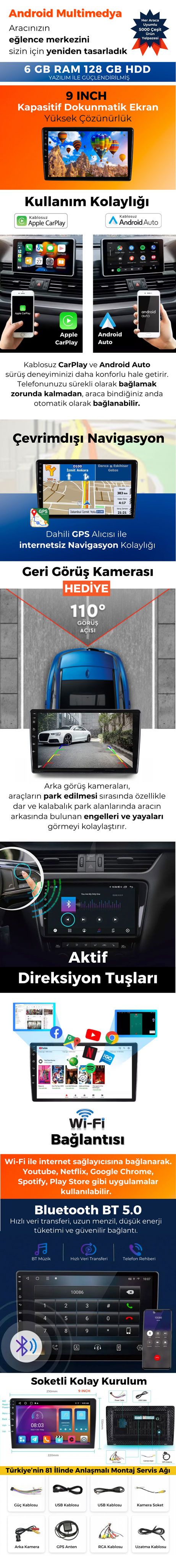 Araç Multimedya Ekran - Double Teyp - Android Teyp