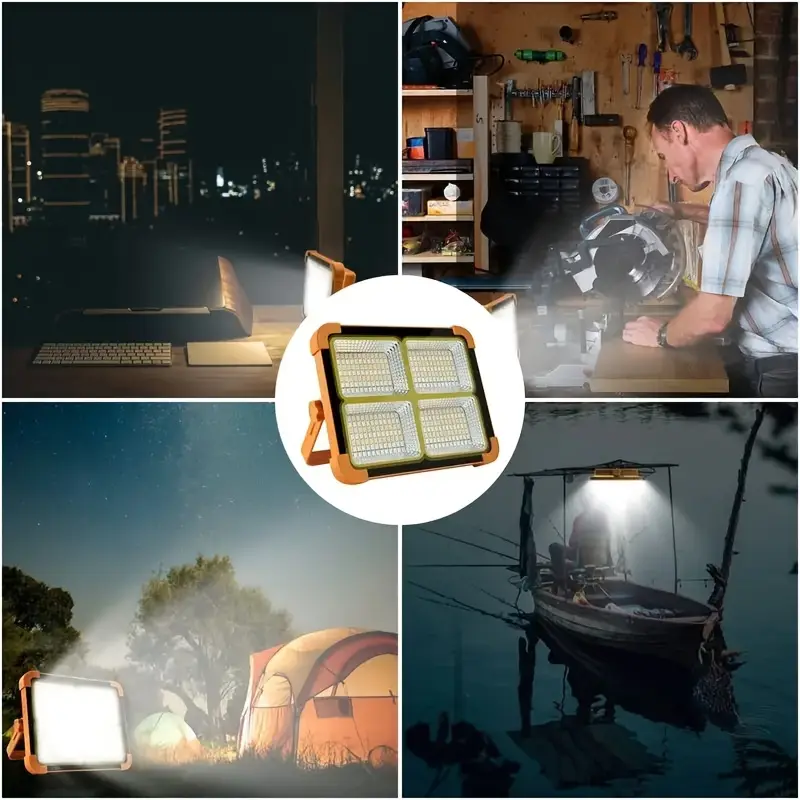  ve açık seyahatleri için aydınlatma sağlayan, manyetik askılı, çift usb ve güneş enerjili, ayarlanabilir parlaklık özellikli, abs malzemeden yapılmış, cilalı metal kaplamalı, şarj edilebilir lityum pil (18650 serisi) ile düşük voltajda çalışan taşınabilir led çalışma lambası. ayrıntılar 5