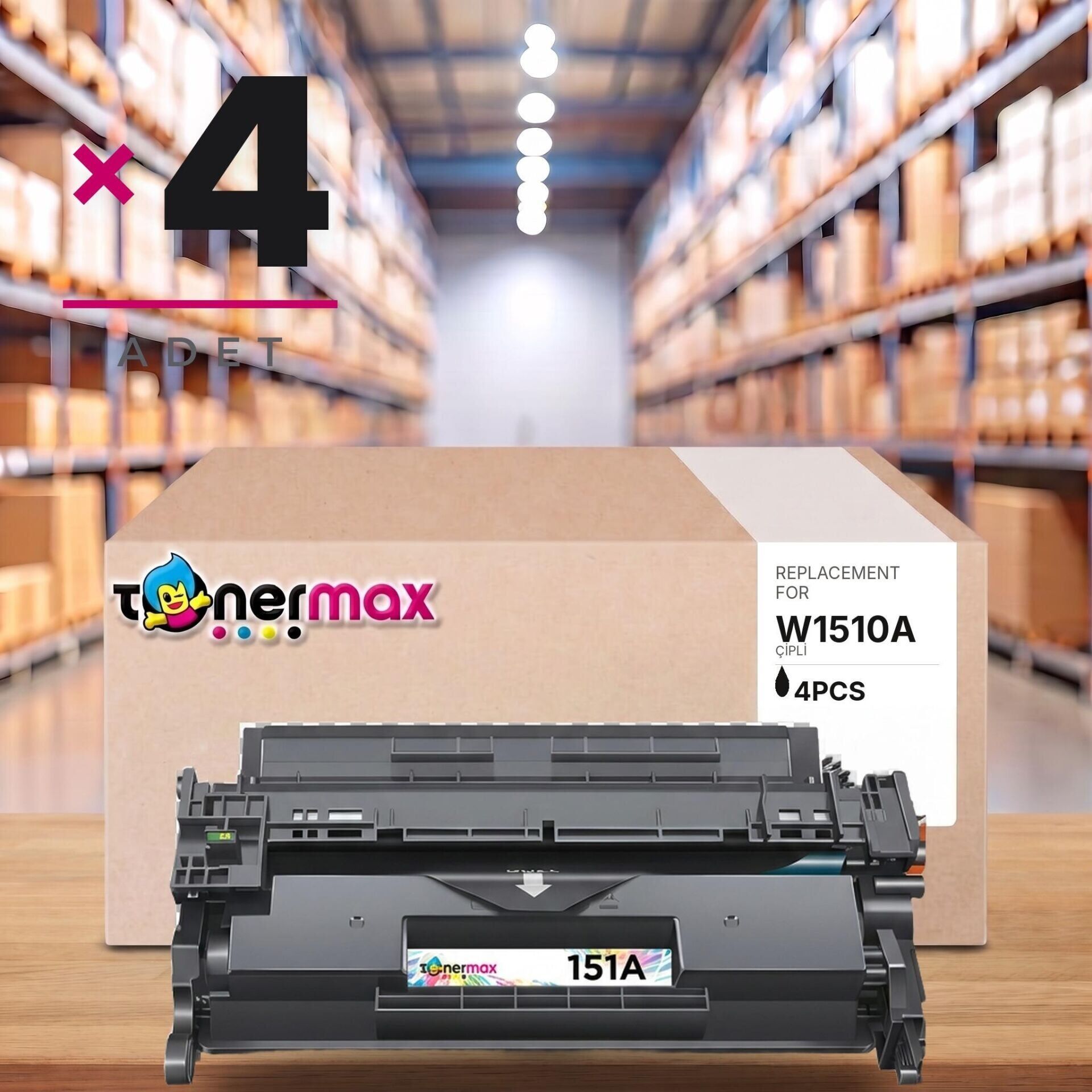 tonermax® w1510a muadil toner — dörtlü paket