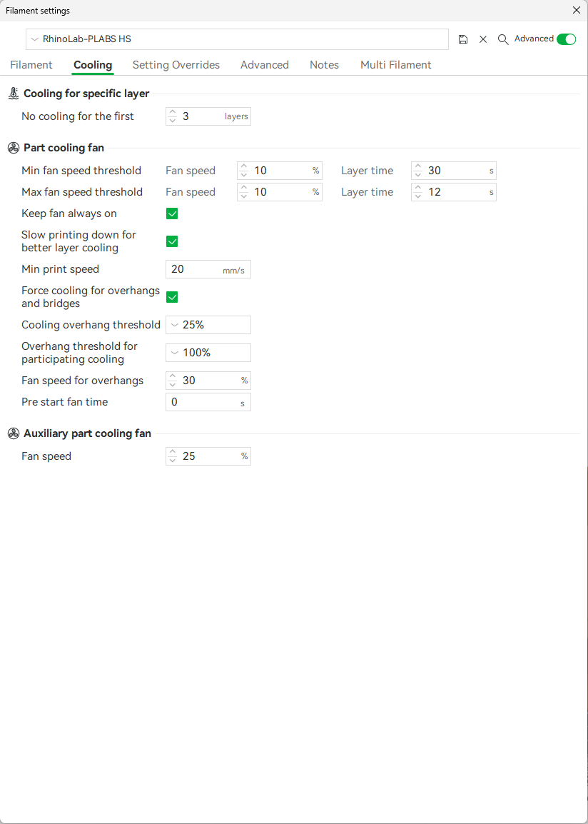 RhinoLab PLABS HS Parametre 2