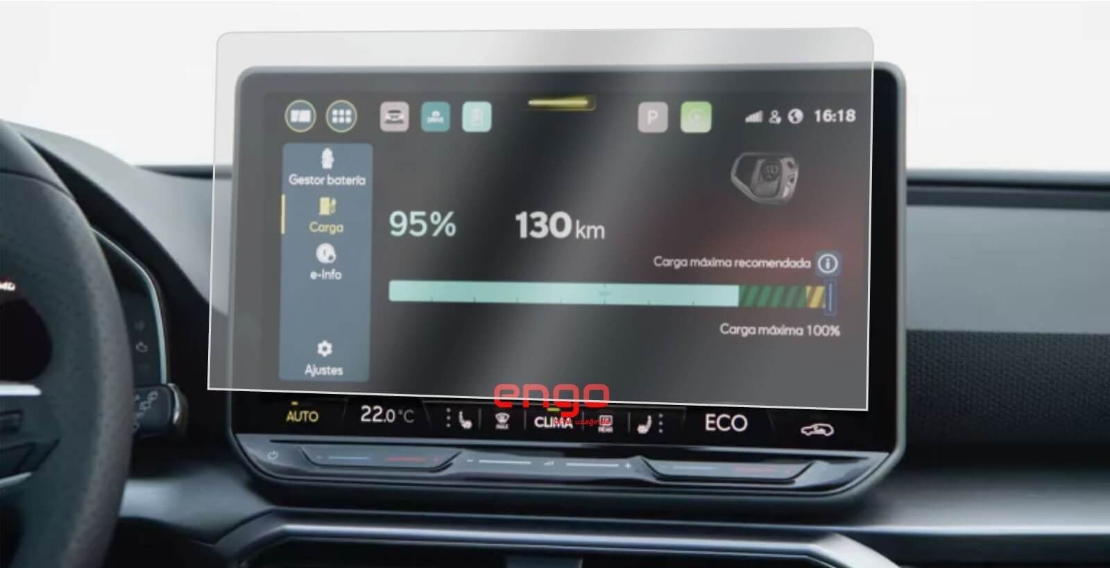 SEAT Leon e-HYBRID 12.9 inç Mat Ekran Koruyucu Multimedya