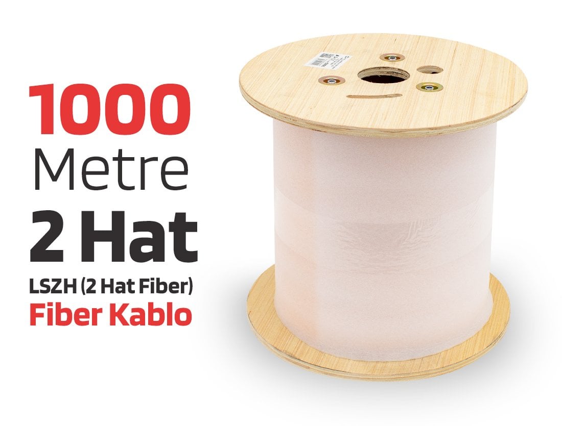  1000 metre fiber kablo 2 hat lszh (2 hat fiber)
