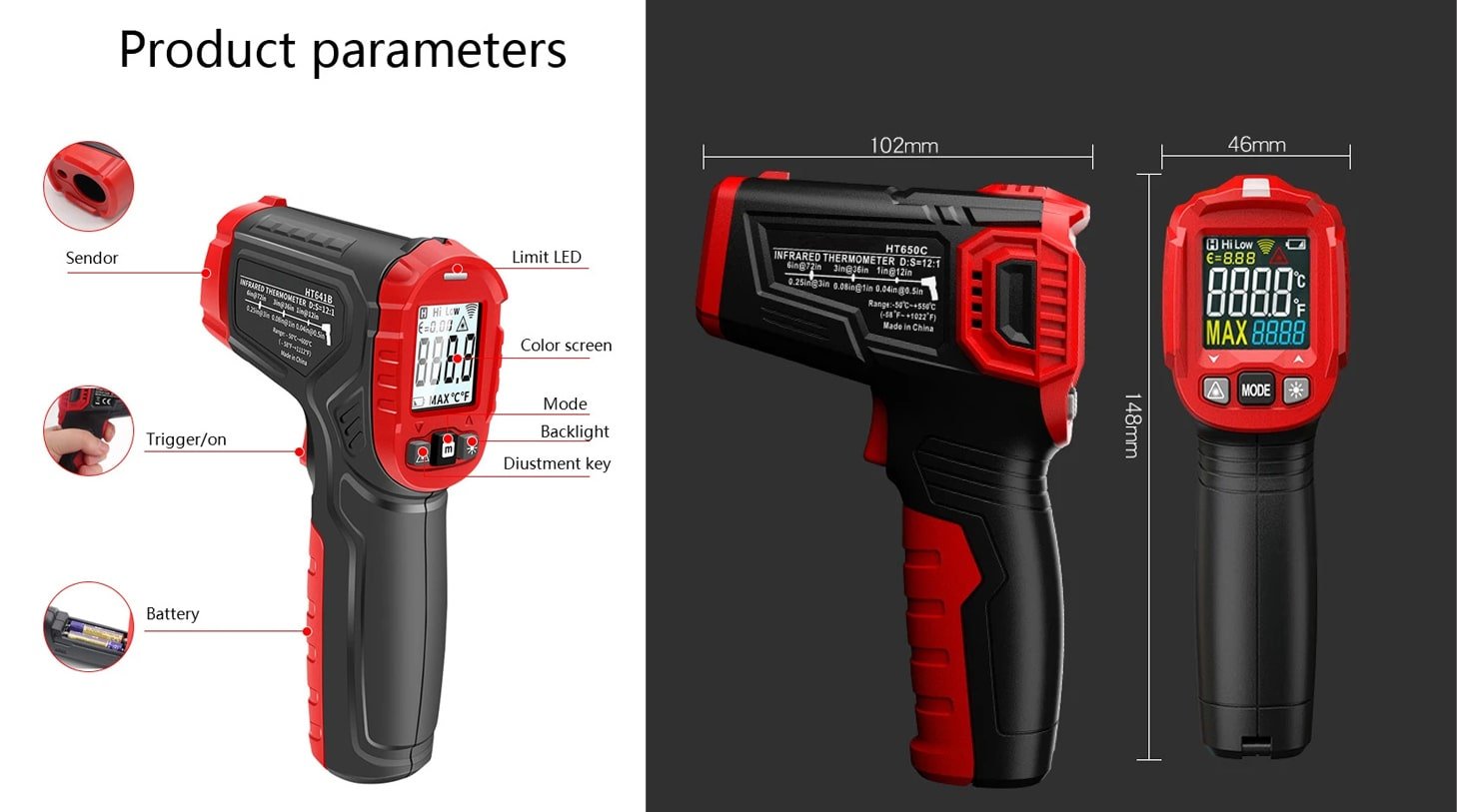 Temassız Kızılötesı Termometre Yakın Detayları