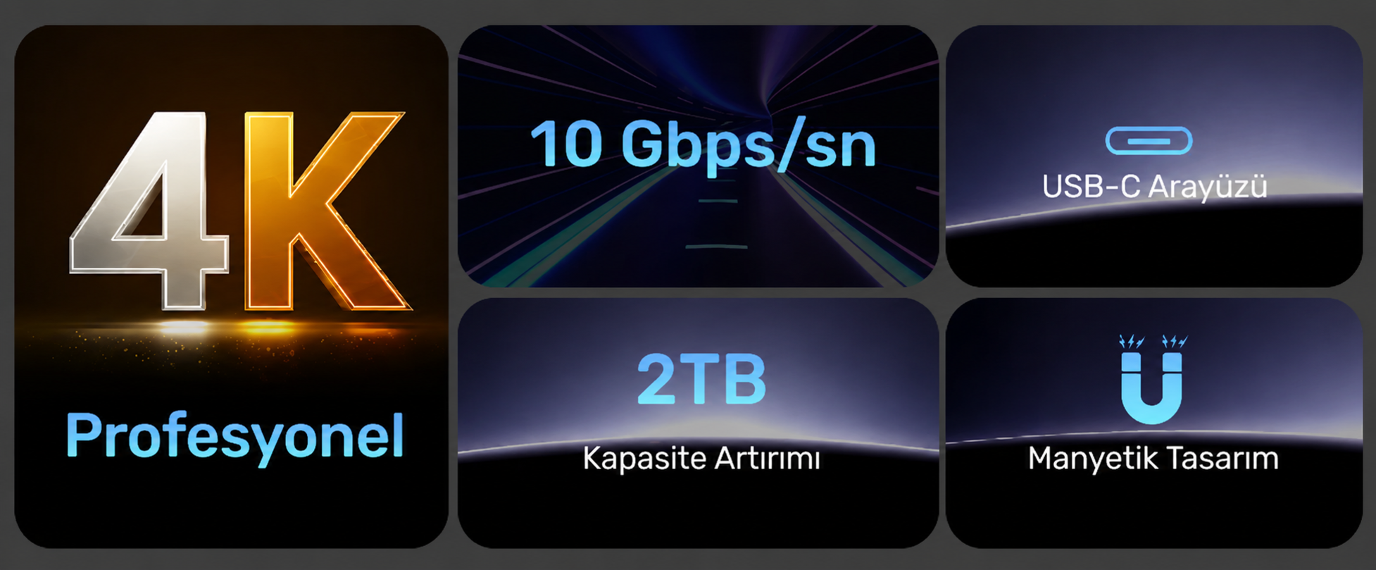Unitek Manyetik NVMe SSD Kutusu M.2 2230