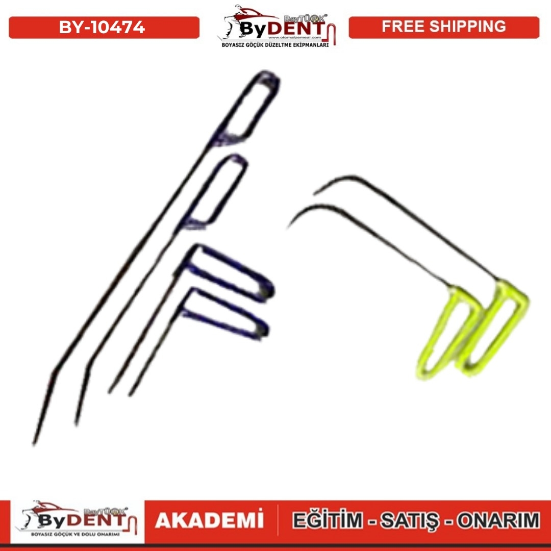 pdr, tools, göçük, düzeltme, kuşak arası, boyasız göçük, boyasız göçük düzeltme, pdr tools, otomalzemeal, bydent, göçük düzeltme ekipmanı,
